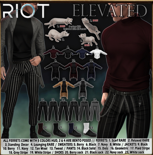 01. RIOT / Elevated Ferret - Scarf Companion RARE