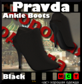 <GC> Pravda Ankle Boots - Black