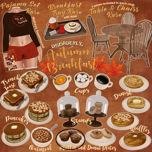 DISORDERLY. / Autumn Breakfast / Pajama Set / RARE