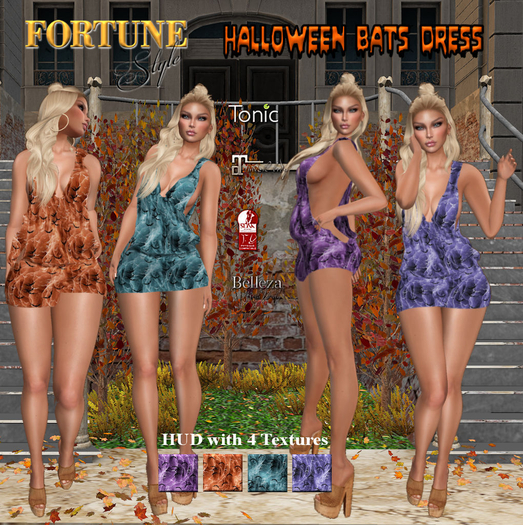 [Demo] Fortune Halloween Bats Dress