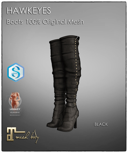 [JANGKA]HAWKEYES Boots BLACK 