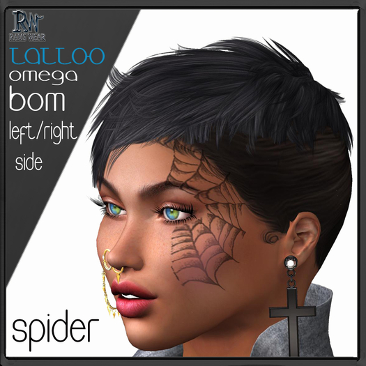RAMS WEAR-Tattoo Face -Spider 