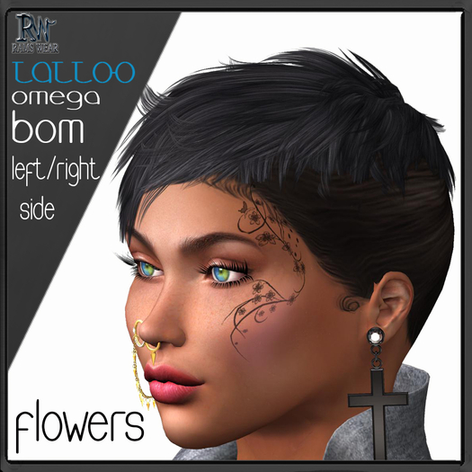 RAMS WEAR-Tattoo Face - Flowers