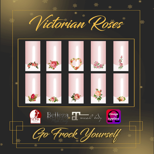 GFY-Victorian Roses Nail Appliers {Wear Me}