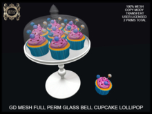 GD MESH FULL PERM GLASS BELL CUPCAKE LOLLIPOP