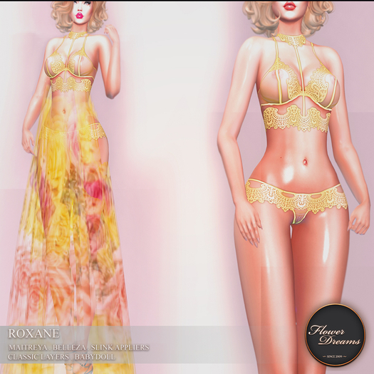 .:FlowerDreams:. Roxane Lingerie Set Yellow
