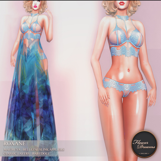 .:FlowerDreams:. Roxane Lingerie Set Blue