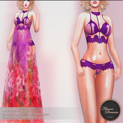 .:FlowerDreams:. Roxane Lingerie Set Plum