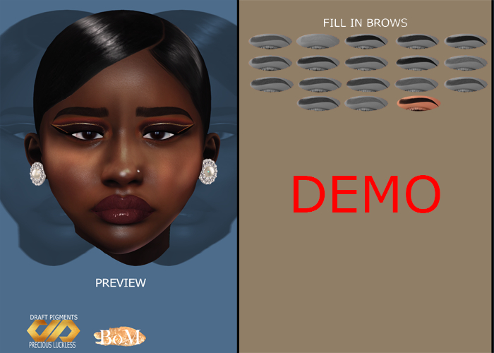 DRAFT Pigments. - Fill In Brow DEMO ( Jet Black)