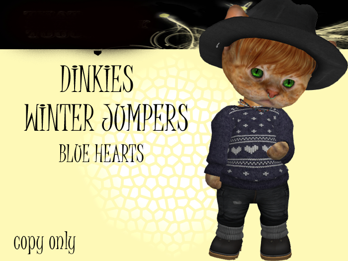 RT -WINTER PRINTS-HEARTS-BLUE -ADD TO UNPACK