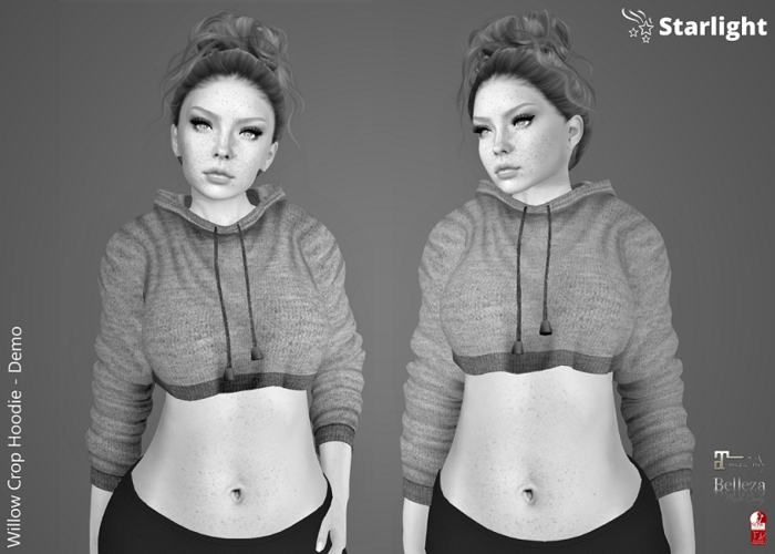 .:{ AC }:.  Willow - Ladies Crop Hoodie - Demo