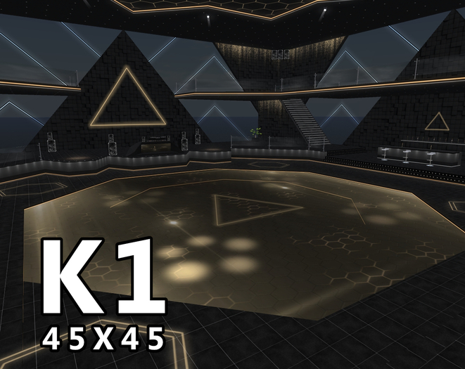 K1 - [Gold Neon] - Disco Club - Size: 45x45 - [ADHIR] - BOX