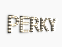 [Px] "PERKY" Illuminated Light Bulbs Sign
