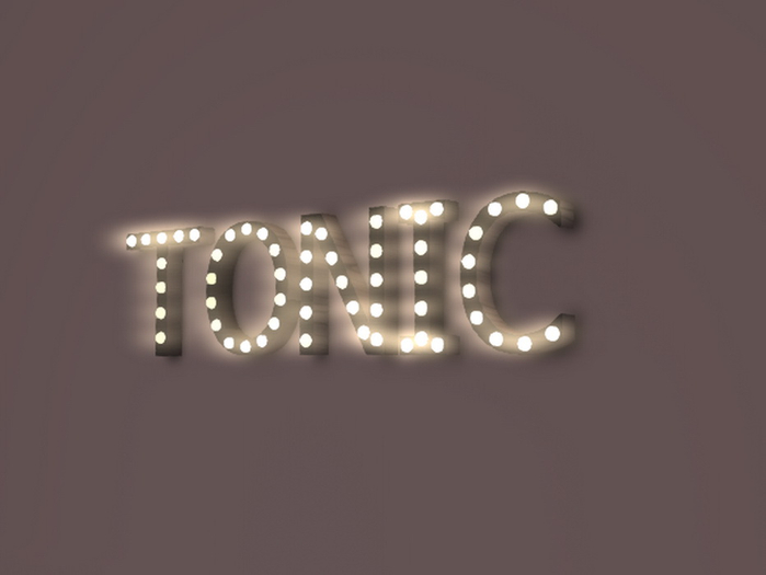 [Px] "TONIC" Illuminated Light Bulbs Sign