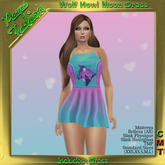 Peeps Fashion Wolf Howl Moon Dress
