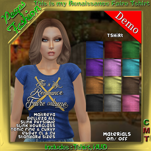 Peeps Fashion This is my Renaissance Tshirt Female DEMO