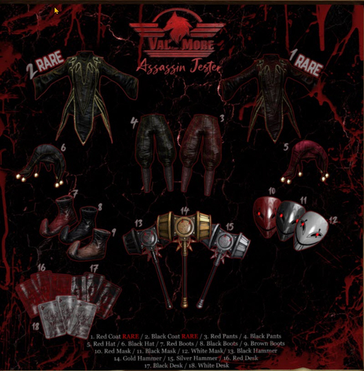 16. [Val'more] Assassin Jester - Deck (Red)
