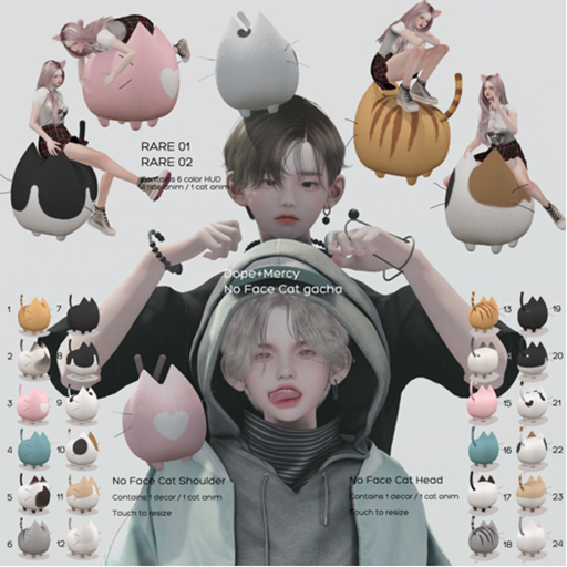 [Dope+Mercy]No Face Cat on head #13