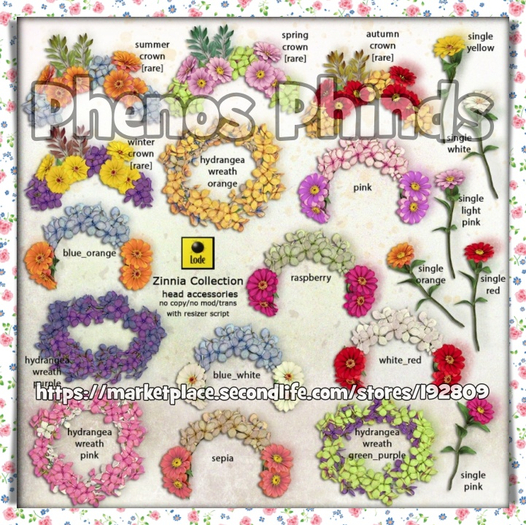 *LODE* Head Accessory - Zinnia [sepia]