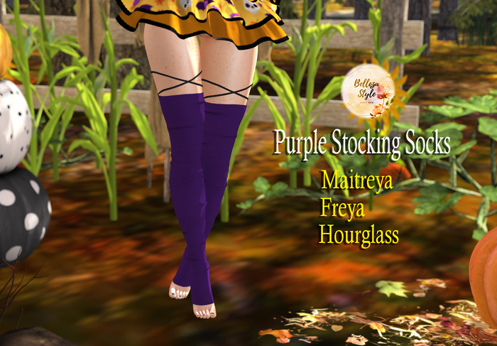 {B.S} Purple Stocking Socks (V)