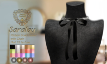 Nala Design - Saralau Ribbon Bow Choker with Chain