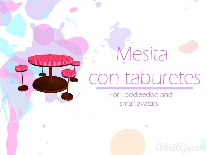 Mesita con taburetes Toddleedoo <3