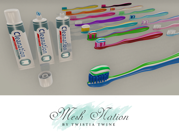 * Mesh Nation * FULL PERMISSIONS toothbrushes and toothpaste