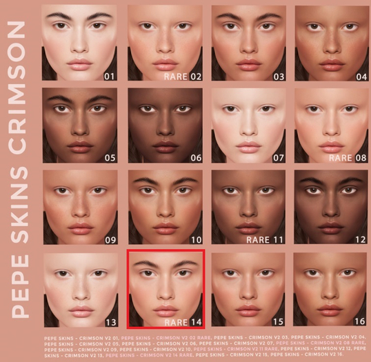 Pepe Skins - Crimson V2 / LE 14 Cake RARE