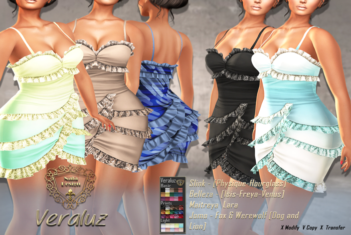 Nala Design: Veraluz Ruffle Dress - [Werewolf - Fox- Dog -Lion]