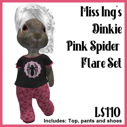 Miss Ing's Dinkie Pink Spider Flare Set