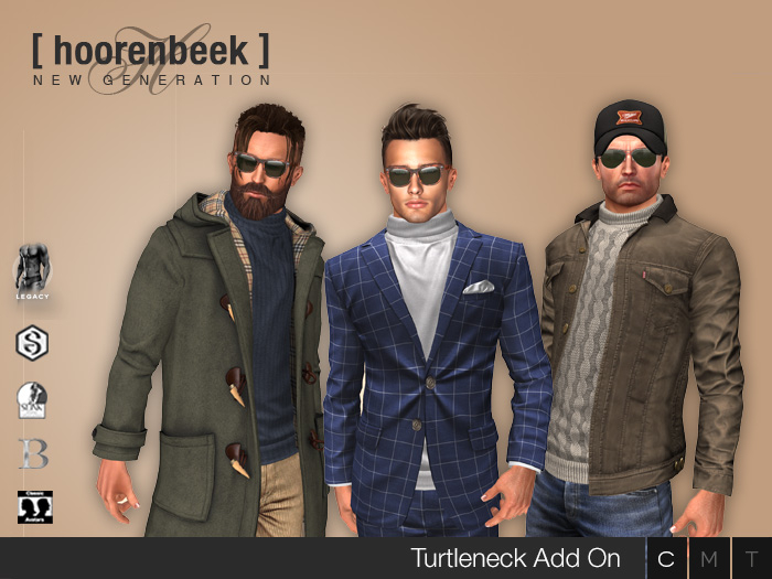 Add On - Turtleneck for Jackets & Coats - Gianni, Geralt, Belleza, Legacy