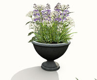 [AE} Garden Store - Stone Urn Planter Wisteria