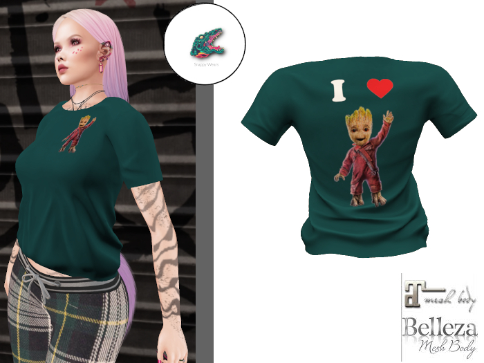 Snappy \\ I Love Groot - T Shirt