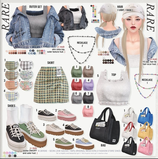 `M.BIRDIE / MeiMei look. SKIRT Maitreya7