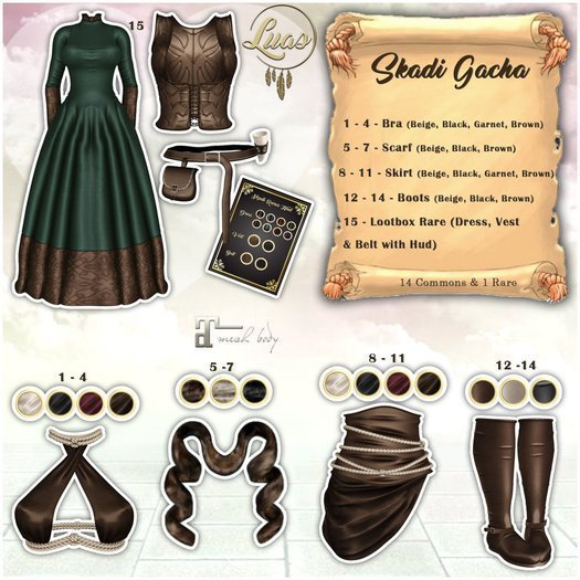 Luas Skadi Scarf Brown