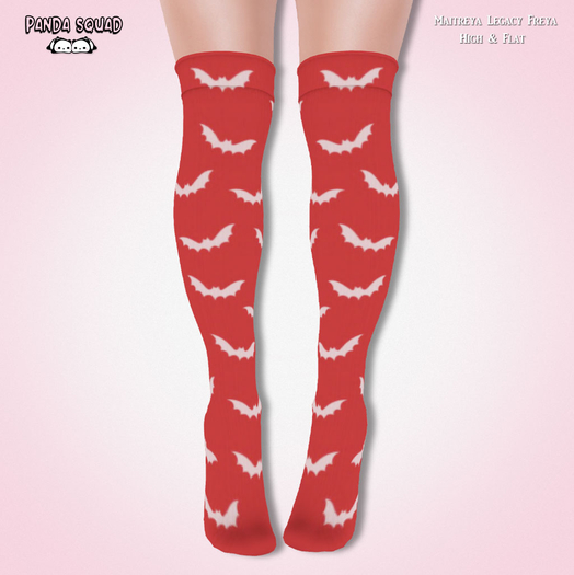 *PS* Panda Squad - Batty Socks Red