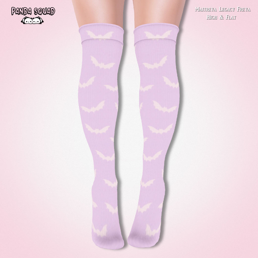 *PS* Panda Squad - Batty Socks LightPurple