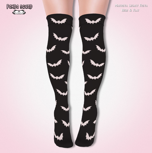 *PS* Panda Squad - Batty Socks Black