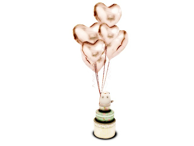 [AE] Gift Box Shop- Bundle of Balloons with Cat Plushie A