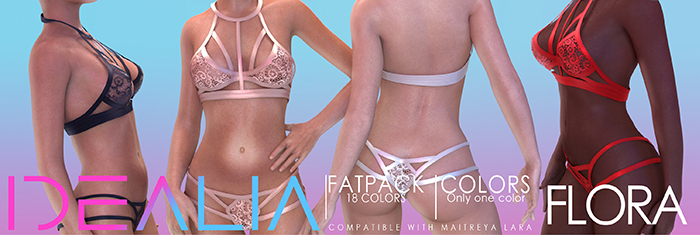 < IDEALIA > FLORA Lingerie (Maitreya) ROSE