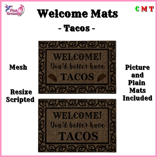 .:{Pink Grenade}:. Welcome Mat - Tacos  (add)