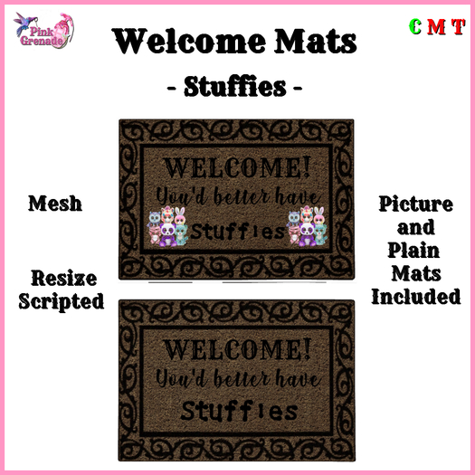 .:{Pink Grenade}:. Welcome Mat - Stuffies  (add)