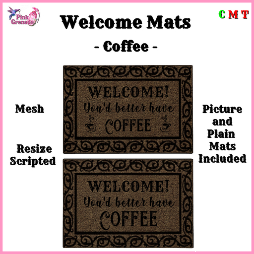 .:{Pink Grenade}:. Welcome Mat - Coffee  (add)