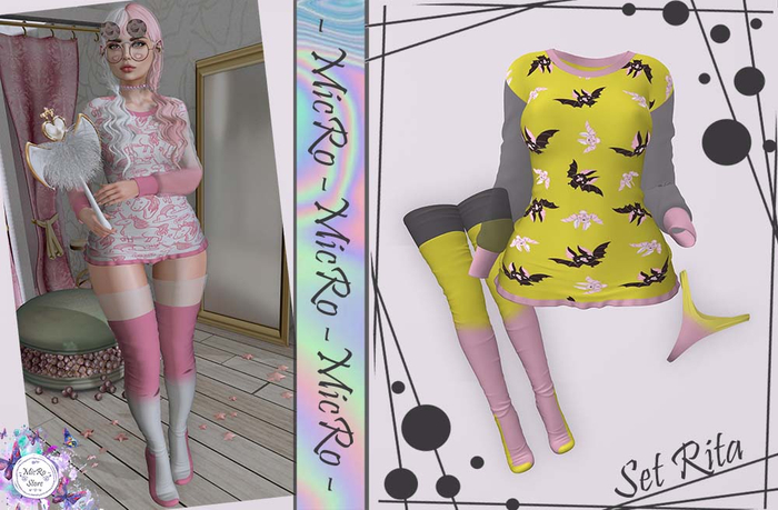 - MicRo - Set Rita Yellow Pink