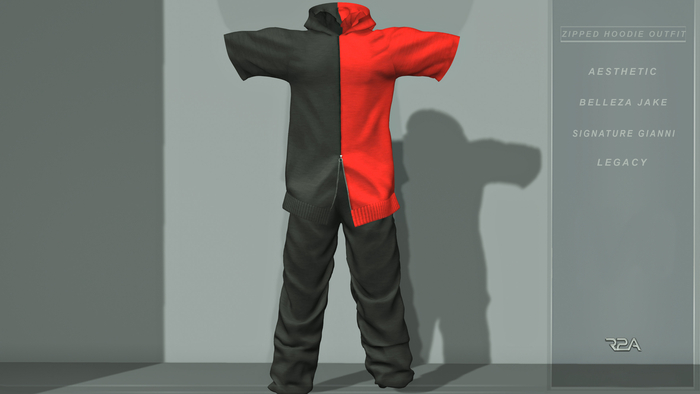 R2A - ZIPPED HOODIE OUTFIT