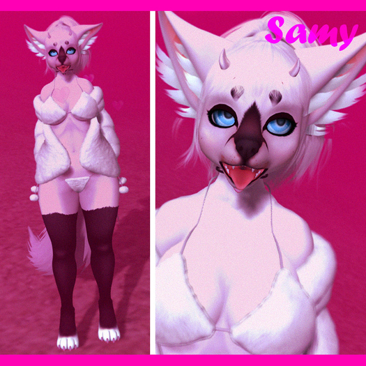 SHAPE FURRY FOX WHITE F