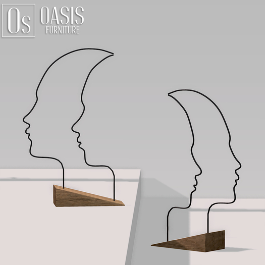 Oasis:  Two in one Faces Sculpture