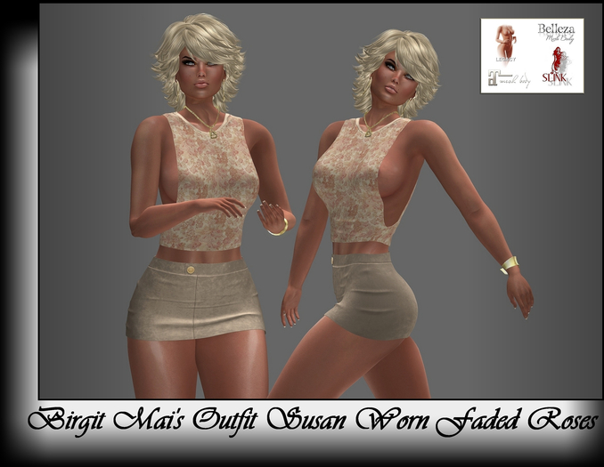 Birgit Mai's Outfit Susan with Jewelry Worn Faded Roses