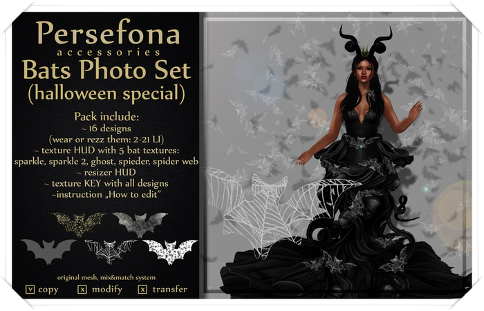 Persefona Bats Photo Set (halloween special)