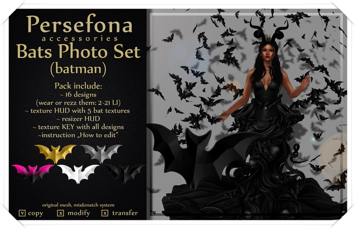 Persefona Bats Photo Set (batman)